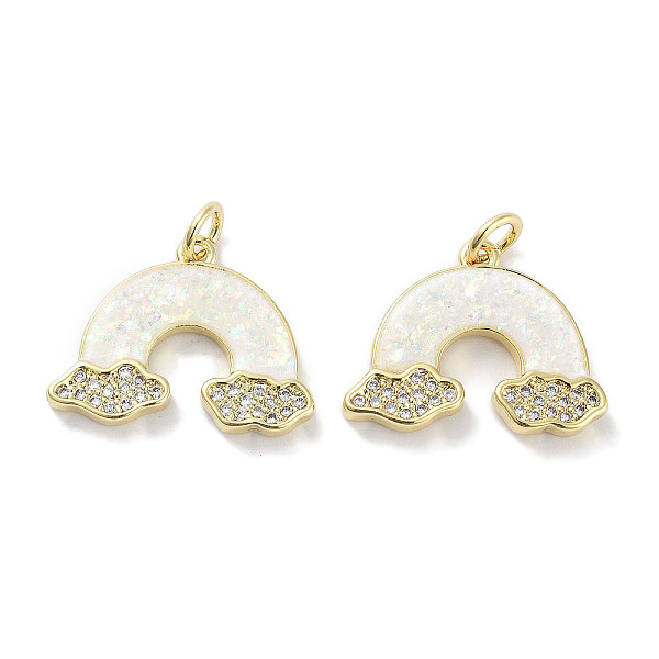 PandaHall Brass Micro Pave Clear Cubic Zirconia Pendants, with Synthetic Opal and Jump Rings, Real 18K Gold Plated, Rainbow Charms, White...
PandaHall Brass Micro Pave Clear Cubic Zirconia Pendants, with Synthetic Opal and Jump Rings, Real 18K Gold Plated, Rainbow Charms, White...