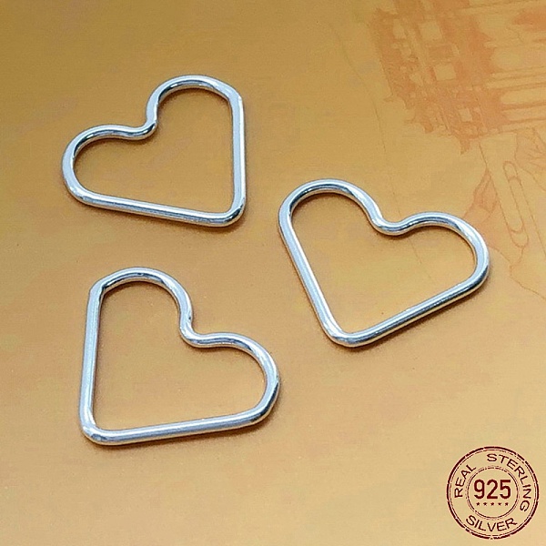 PandaHall Rack Plating 925 Sterling Silver Linking Rings, Heart Connector, Silver, 13.3x15x1mm Sterling Silver Heart
PandaHall Rack Plating 925 Sterling Silver Linking Rings, Heart Connector, Silver, 13.3x15x1mm Sterling Silver Heart