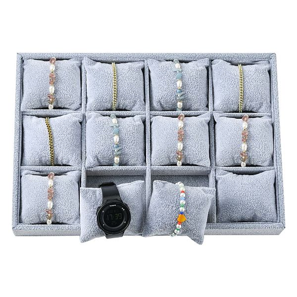 PandaHall Wood Covered with Velvet Jewelry Bracelet Watch Displays, 12 Compartments, with Pillows, Gray, 35x24x5cm Velvet Gray
PandaHall Wood Covered with Velvet Jewelry Bracelet Watch Displays, 12 Compartments, with Pillows, Gray, 35x24x5cm Velvet Gray