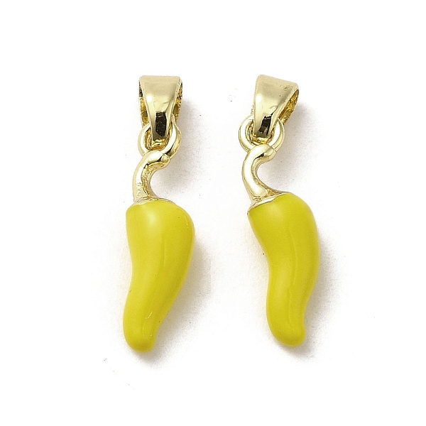 PandaHall Brass Enamel Pendants, Real 18K Gold Plated, Chili Charm, Yellow, 16x4.5x4mm, Hole: 4x2.5mm Brass+Enamel Vegetables Yellow
PandaHall Brass Enamel Pendants, Real 18K Gold Plated, Chili Charm, Yellow, 16x4.5x4mm, Hole: 4x2.5mm Brass+Enamel Vegetables Yellow