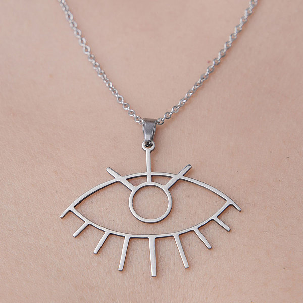 PandaHall 201 Stainless Steel Hollow Eye Pendant Necklace, Stainless Steel Color, 17.72 inch(45cm) 201 Stainless Steel Eye
PandaHall 201 Stainless Steel Hollow Eye Pendant Necklace, Stainless Steel Color, 17.72 inch(45cm) 201 Stainless Steel Eye