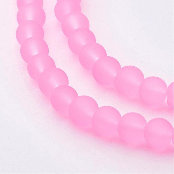 PandaHall Transparent Glass Bead Strands, Frosted, Round, Pearl Pink, 6mm, Hole: 1.3~1.6mm, about 140pcs/strand, 31.4 inch Glass Round Pink
PandaHall Transparent Glass Bead Strands, Frosted, Round, Pearl Pink, 6mm, Hole: 1.3~1.6mm, about 140pcs/strand, 31.4 inch Glass Round Pink