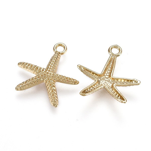 PandaHall Alloy Pendants, Ocean Theme, Lead Free & Nickel Free & Cadmium Free, Starfish/Sea Stars, Golden, 20x20x3mm, Hole: 2mm Alloy...
PandaHall Alloy Pendants, Ocean Theme, Lead Free & Nickel Free & Cadmium Free, Starfish/Sea Stars, Golden, 20x20x3mm, Hole: 2mm Alloy...