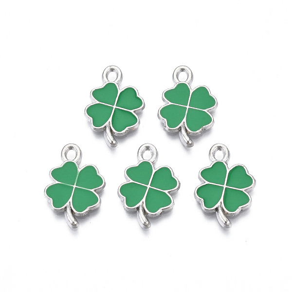 PandaHall Rack Plating Alloy Enamel Pendants, Cadmium Free & Nickel Free & Lead Free, Clover, Platinum, Green, 19x13x1.5mm, Hole: 1.6mm...
PandaHall Rack Plating Alloy Enamel Pendants, Cadmium Free & Nickel Free & Lead Free, Clover, Platinum, Green, 19x13x1.5mm, Hole: 1.6mm...