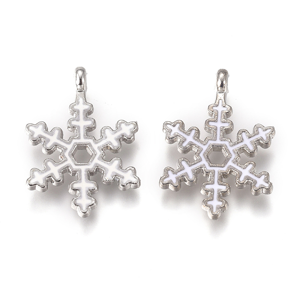 PandaHall Platinum Plated Alloy Pendants, with Enamel & Crystal Rhinestone, Snowflake, for Christmas, White, 21x15x1.8mm, Hole: 1.8mm...
PandaHall Platinum Plated Alloy Pendants, with Enamel & Crystal Rhinestone, Snowflake, for Christmas, White, 21x15x1.8mm, Hole: 1.8mm...