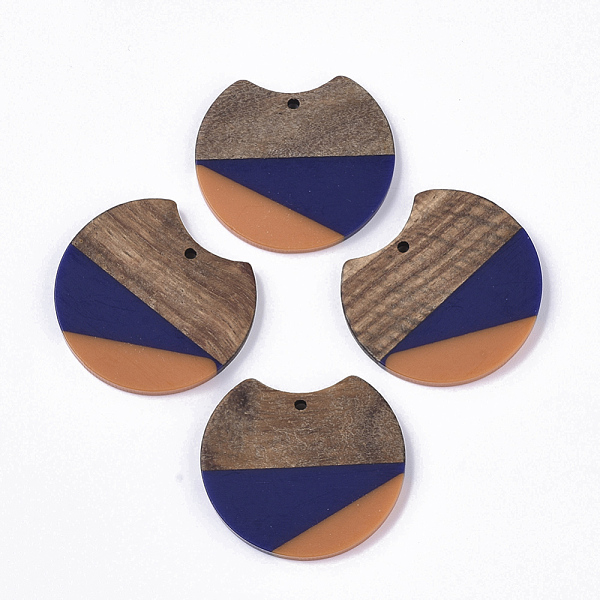 PandaHall Two Tone Resin & Walnut Wood Pendants, Gap Flat Round, Dark Blue, 33~34x37x3~4mm, Hole: 1.8~2mm Resin+Wood Flat Round Blue
PandaHall Two Tone Resin & Walnut Wood Pendants, Gap Flat Round, Dark Blue, 33~34x37x3~4mm, Hole: 1.8~2mm Resin+Wood Flat Round Blue
