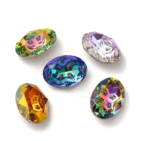 PandaHall K9 Glass Rhinestone Cabochons, Point Back & Back Plated, Faceted, Oval, Mixed Color, 18x13x6.5mm Glass Rhinestone Oval Multicolor
PandaHall K9 Glass Rhinestone Cabochons, Point Back & Back Plated, Faceted, Oval, Mixed Color, 18x13x6.5mm Glass Rhinestone Oval Multicolor