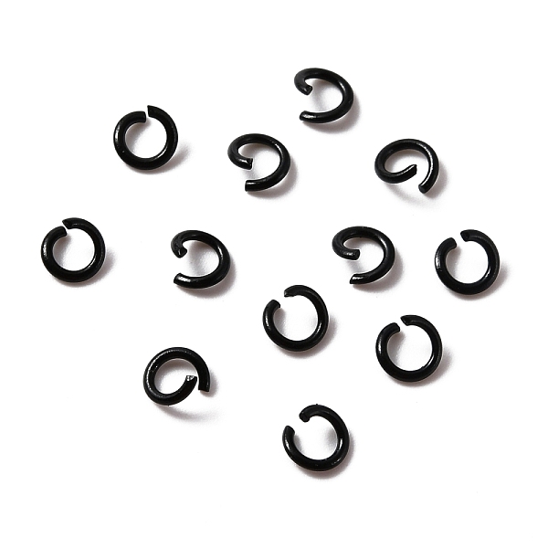 PandaHall Zinc Alloy Open Jump Rings, Baking Painted, Ring, Black, 6x1mm, 18 Gauge, Inner Diameter: 4mm, about 100pcs/bag Alloy Ring Black
PandaHall Zinc Alloy Open Jump Rings, Baking Painted, Ring, Black, 6x1mm, 18 Gauge, Inner Diameter: 4mm, about 100pcs/bag Alloy Ring Black
