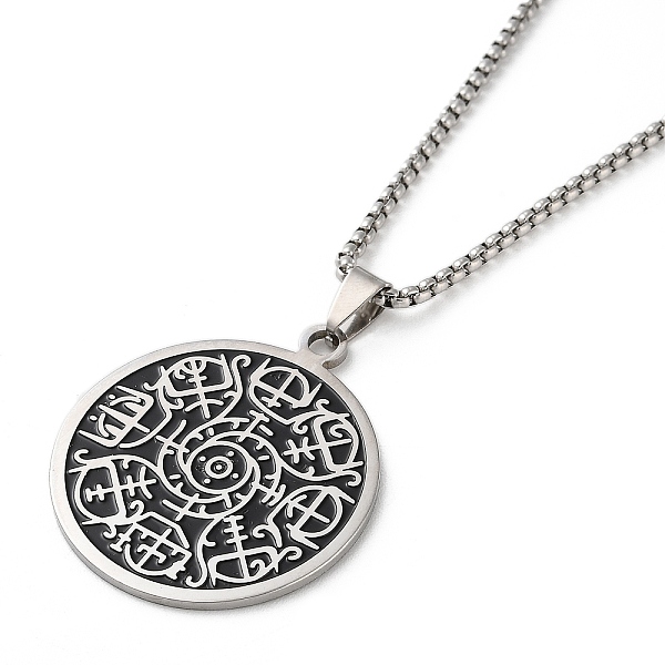 PandaHall Vintage Round Coin Pendant Necklaces, with Enamel, 201 Stainless Steel Box Necklaces, Stainless Steel Color, 23.82 inch(60.5cm)...
PandaHall Vintage Round Coin Pendant Necklaces, with Enamel, 201 Stainless Steel Box Necklaces, Stainless Steel Color, 23.82 inch(60.5cm)...