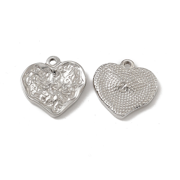 PandaHall 201 Stainless Steel Pendants, Textured, Heart Charm, Stainless Steel Color, 18x18x3mm, Hole: 1.8mm 201 Stainless Steel Heart
PandaHall 201 Stainless Steel Pendants, Textured, Heart Charm, Stainless Steel Color, 18x18x3mm, Hole: 1.8mm 201 Stainless Steel Heart