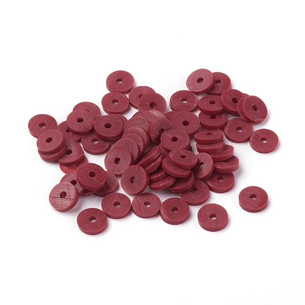 PandaHall Handmade Polymer Clay Beads, Disc/Flat Round, Heishi Beads, Dark Red, 6x1mm, Hole: 2mm, about 23500pcs/1000g Polymer Clay Disc
PandaHall Handmade Polymer Clay Beads, Disc/Flat Round, Heishi Beads, Dark Red, 6x1mm, Hole: 2mm, about 23500pcs/1000g Polymer Clay Disc