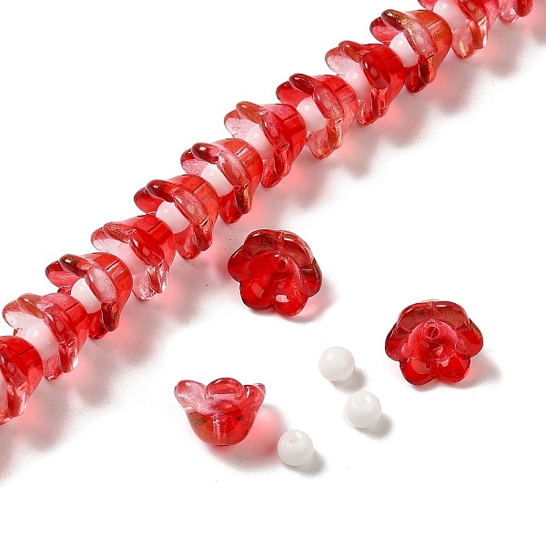 PandaHall Transparent Glass Beads Strands, with Glitter Powder, Flower, Crimson, 11~12x7.5~8mm, Hole: 1.4mm, about 50pcs/strand, 11.42''..., Pink
PandaHall Transparent Glass Beads Strands, with Glitter Powder, Flower, Crimson, 11~12x7.5~8mm, Hole: 1.4mm, about 50pcs/strand, 11.42''..., Pink