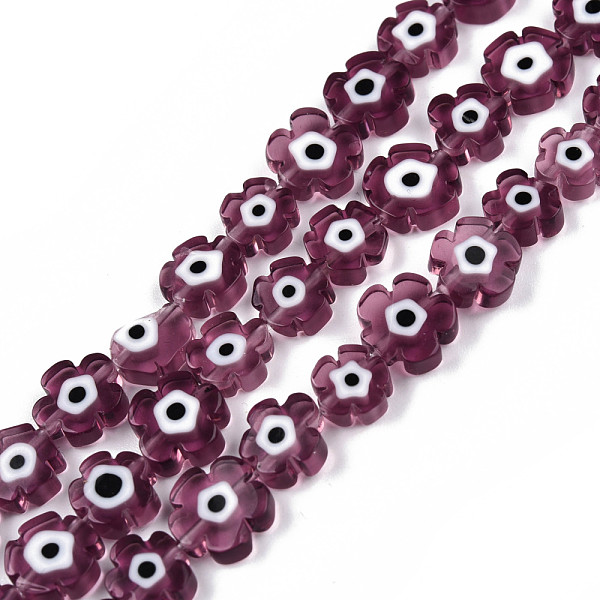 PandaHall Handmade Evil Eye Lampwork Beads Strands, Flower, Old Rose, 7~9.5x7~9x2.5~3mm, Hole: 1mm, about 54pcs/strand, 16.14 inch(41cm)...
PandaHall Handmade Evil Eye Lampwork Beads Strands, Flower, Old Rose, 7~9.5x7~9x2.5~3mm, Hole: 1mm, about 54pcs/strand, 16.14 inch(41cm)...