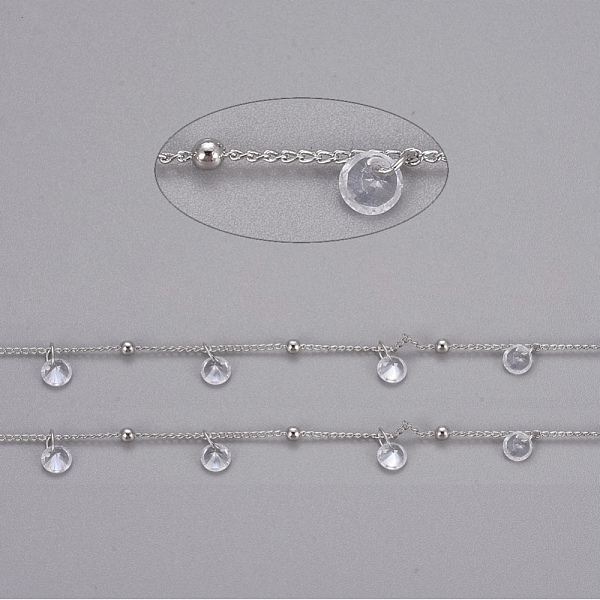 PandaHall 3.28 Feet Brass Ball Curb Chains, with Cubic Zirconia, Long-Lasting Plated, Soldered, Clear, Platinum, 1.5x0.9x0.2mm Brass+Cubic...
PandaHall 3.28 Feet Brass Ball Curb Chains, with Cubic Zirconia, Long-Lasting Plated, Soldered, Clear, Platinum, 1.5x0.9x0.2mm Brass+Cubic...