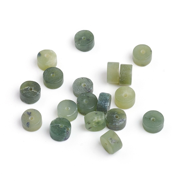 PandaHall Natural Canadian Jade Beads, Heishi Beads, Frosted, Flat Round/Disc, 5.5~6.5x3.5mm, Hole: 1mm Other Jade Disc
PandaHall Natural Canadian Jade Beads, Heishi Beads, Frosted, Flat Round/Disc, 5.5~6.5x3.5mm, Hole: 1mm Other Jade Disc