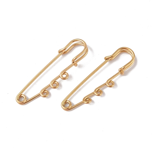 PandaHall Ion Plating(IP) 304 Stainless Steel Safety Pins Brooch Findings, Kilt Pins with Triple Loops for Lapel Pin Making, Golden...
PandaHall Ion Plating(IP) 304 Stainless Steel Safety Pins Brooch Findings, Kilt Pins with Triple Loops for Lapel Pin Making, Golden...