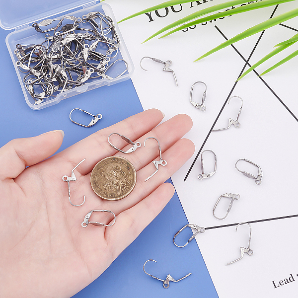 PandaHall DICOSMETIC 60Pcs 19mm long Stainless Steel Interchangeable Leverback Earring Findings French Hook Ear Wire with Open Loop...
PandaHall DICOSMETIC 60Pcs 19mm long Stainless Steel Interchangeable Leverback Earring Findings French Hook Ear Wire with Open Loop...