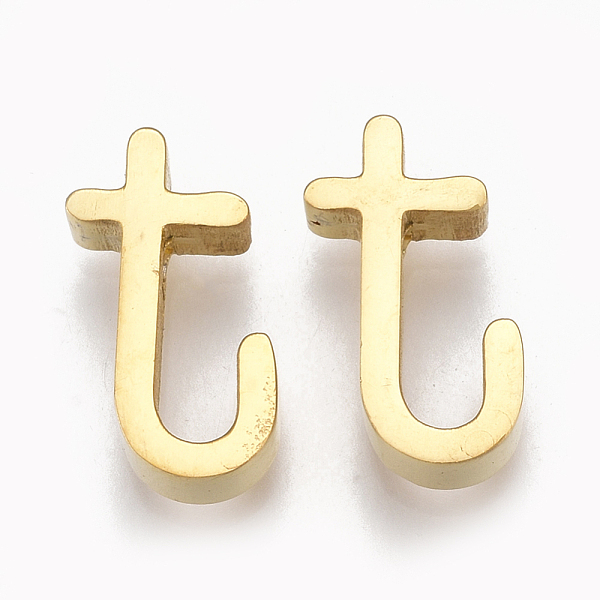 PandaHall 304 Stainless Steel Pendants, Golden, Letter, Letter.T, 12.5x6x3mm, Hole: 1.8mm 304 Stainless Steel Letter T
PandaHall 304 Stainless Steel Pendants, Golden, Letter, Letter.T, 12.5x6x3mm, Hole: 1.8mm 304 Stainless Steel Letter T