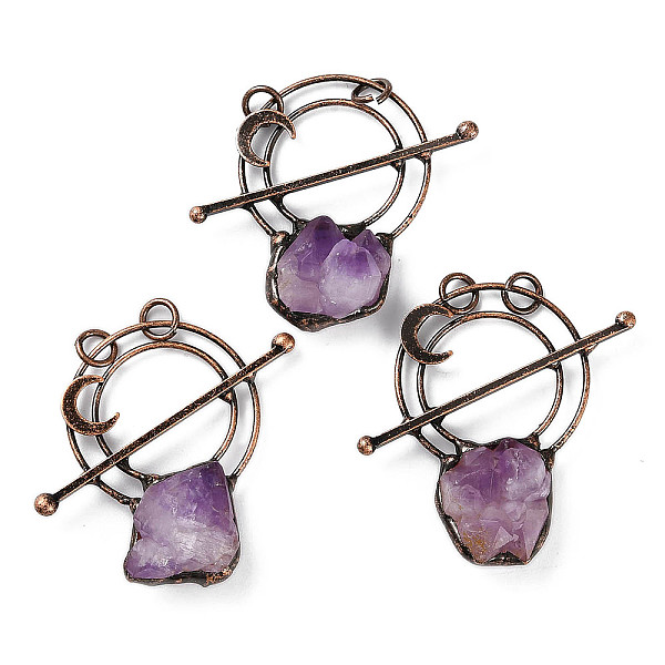 PandaHall Natural Amethyst Big Pendants, Red Copper Tone Brass Moon Charms with Jump Rings, 55~60x62x15~17mm, Hole: 6mm Amethyst Moon
PandaHall Natural Amethyst Big Pendants, Red Copper Tone Brass Moon Charms with Jump Rings, 55~60x62x15~17mm, Hole: 6mm Amethyst Moon