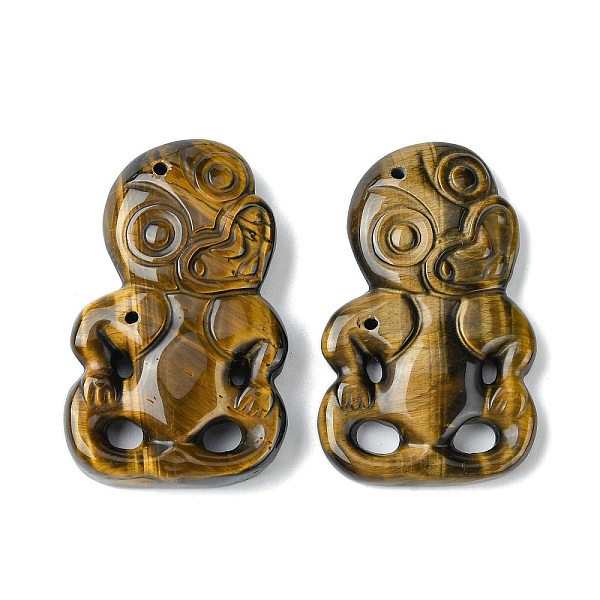 PandaHall Natural Tiger Eye Big Pendants, Monkey, 50~51x31~31.5x7~9mm, Hole: 1.6~1.8mm Tiger Eye Monkey
PandaHall Natural Tiger Eye Big Pendants, Monkey, 50~51x31~31.5x7~9mm, Hole: 1.6~1.8mm Tiger Eye Monkey