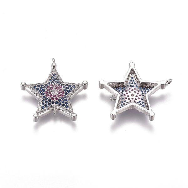 PandaHall Brass Micro Pave Cubic Zirconia Links connectors, Star, Colorful, Platinum, 23x21x3.5mm, Hole: 1.6mm Brass+Cubic Zirconia Star
PandaHall Brass Micro Pave Cubic Zirconia Links connectors, Star, Colorful, Platinum, 23x21x3.5mm, Hole: 1.6mm Brass+Cubic Zirconia Star