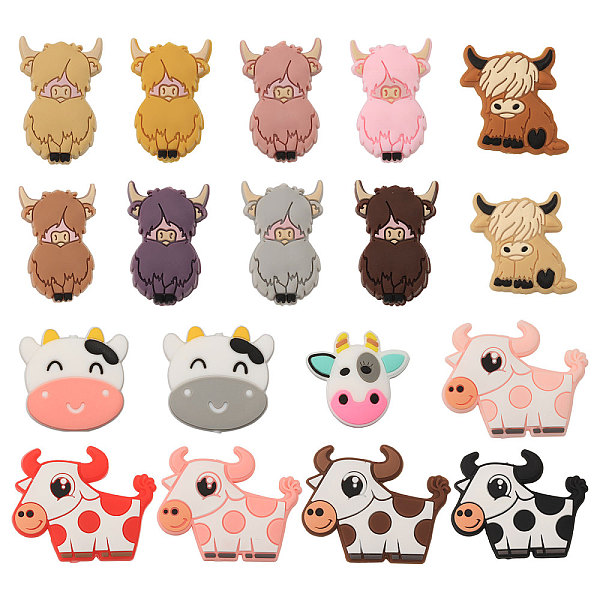 PandaHall CHGCRAFT 18Pcs 18 Styles Cow/Cattle Food Grade Silicone Beads, Chewing Beads For Teethers, DIY Nursing Necklaces Making, Mixed..., Multicolor
PandaHall CHGCRAFT 18Pcs 18 Styles Cow/Cattle Food Grade Silicone Beads, Chewing Beads For Teethers, DIY Nursing Necklaces Making, Mixed..., Multicolor