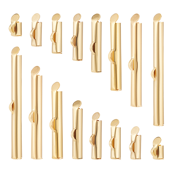 PandaHall BENECREAT 56Pcs 8 Style 304 Stainless Steel Slide On End Clasp Tubes, Slider End Caps, Real 18K Gold Plated, 6~40x5.5~6x4mm, Hole...
PandaHall BENECREAT 56Pcs 8 Style 304 Stainless Steel Slide On End Clasp Tubes, Slider End Caps, Real 18K Gold Plated, 6~40x5.5~6x4mm, Hole...