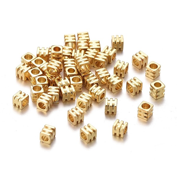 PandaHall Brass Spacer Beads, Long-lasting Plated, Grooved Cube, Golden, 2.5x2.5x2.5mm, Hole: 1.6mm Brass Cube
PandaHall Brass Spacer Beads, Long-lasting Plated, Grooved Cube, Golden, 2.5x2.5x2.5mm, Hole: 1.6mm Brass Cube