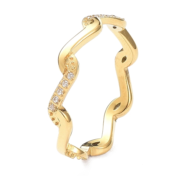 PandaHall Ion Plating(IP) 304 Stainless Steel Finger Rings, with Crystal Rhinestone, Wave, Golden, US Size 6~9(16.5~18.9mm) Stainless..., Clear
PandaHall Ion Plating(IP) 304 Stainless Steel Finger Rings, with Crystal Rhinestone, Wave, Golden, US Size 6~9(16.5~18.9mm) Stainless..., Clear