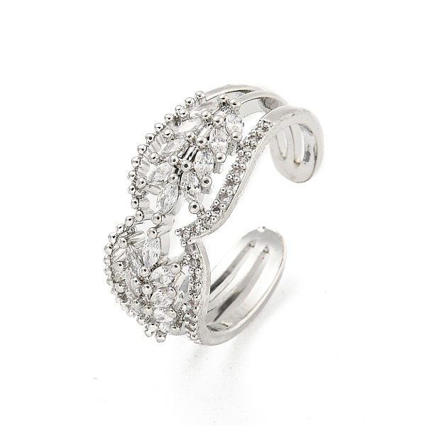PandaHall Brass Micro Pave Cubic Zirconia Cuff Rings, Leaf Open Rings for Women, Long-Lasting Plated, Platinum, Adjustable Brass+Cubic...
PandaHall Brass Micro Pave Cubic Zirconia Cuff Rings, Leaf Open Rings for Women, Long-Lasting Plated, Platinum, Adjustable Brass+Cubic...