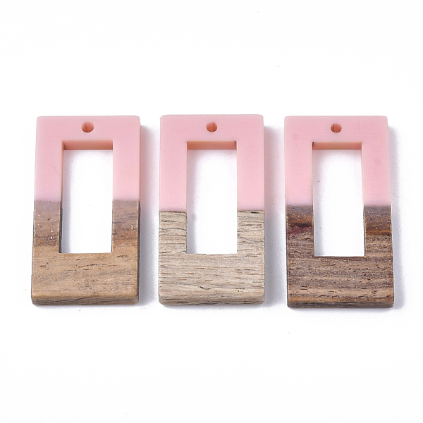 PandaHall Resin & Walnut Wood Pendants, Rectangle, Pink, 38x19.5x4mm, Hole: 2mm Resin+Wood Rectangle Pink
PandaHall Resin & Walnut Wood Pendants, Rectangle, Pink, 38x19.5x4mm, Hole: 2mm Resin+Wood Rectangle Pink