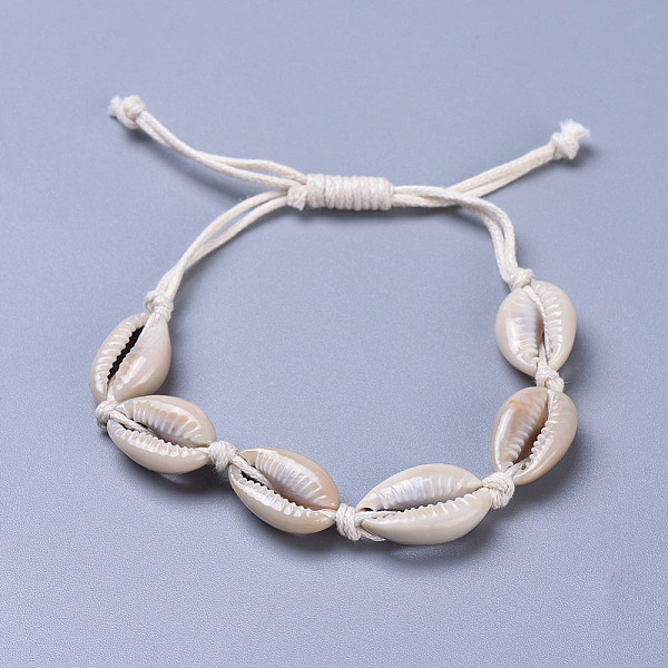 PandaHall Adjustable Cowrie Shell Braided Bead Bracelets, with Waxed Cotton Cords, Pale Goldenrod, 10-1/2 inch(26.6cm) Shell Yellow
PandaHall Adjustable Cowrie Shell Braided Bead Bracelets, with Waxed Cotton Cords, Pale Goldenrod, 10-1/2 inch(26.6cm) Shell Yellow