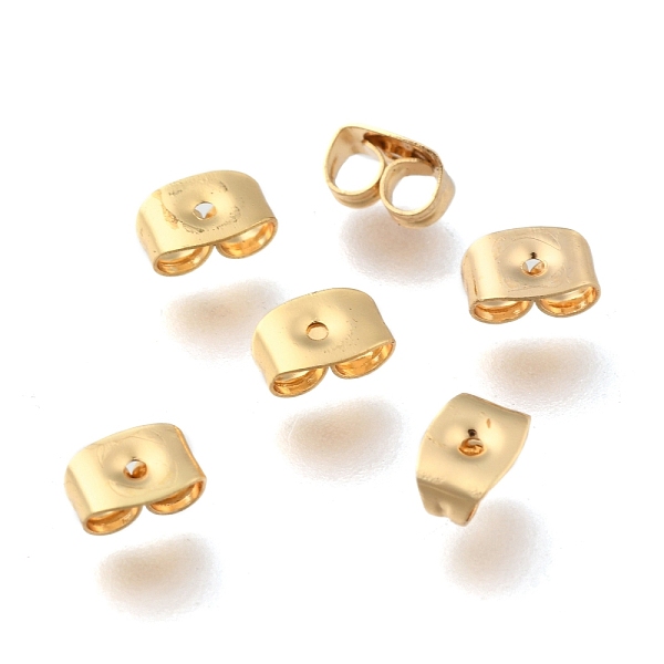 PandaHall Brass Friction Ear Nuts, for Earring Making, Real 18K Gold Plated, 6x4x3mm, Hole: 0.8mm Brass
PandaHall Brass Friction Ear Nuts, for Earring Making, Real 18K Gold Plated, 6x4x3mm, Hole: 0.8mm Brass