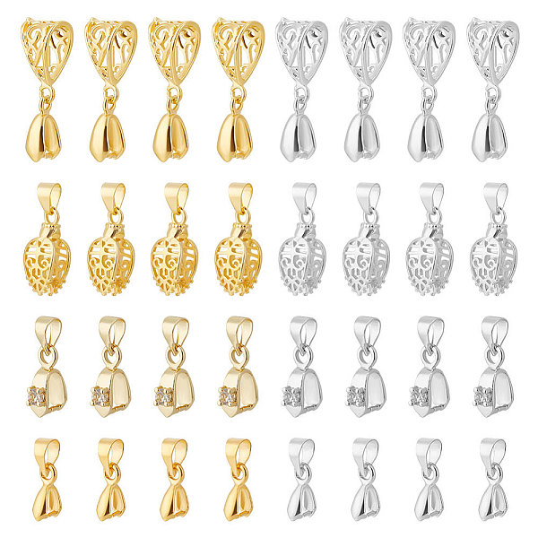 PandaHall Unicraftale 48Pcs 8 Style Brass Ice Pick Pinch Bails, Platinum & Golden, 10~18.5, Hole: 3.5~5x3~4.5mm, Pin: 0.8~1mm, 6Pcs/style...
PandaHall Unicraftale 48Pcs 8 Style Brass Ice Pick Pinch Bails, Platinum & Golden, 10~18.5, Hole: 3.5~5x3~4.5mm, Pin: 0.8~1mm, 6Pcs/style...