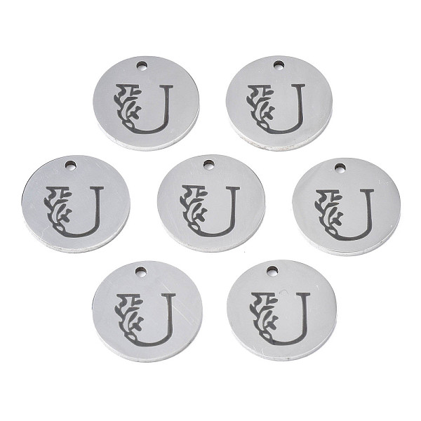 PandaHall 304 Stainless Steel Charms, Laser Cut, Designed Letter Engraved, Flat Round, Stainless Steel Color, Letter.U, 14x1mm, Hole: 1.2mm...
PandaHall 304 Stainless Steel Charms, Laser Cut, Designed Letter Engraved, Flat Round, Stainless Steel Color, Letter.U, 14x1mm, Hole: 1.2mm...