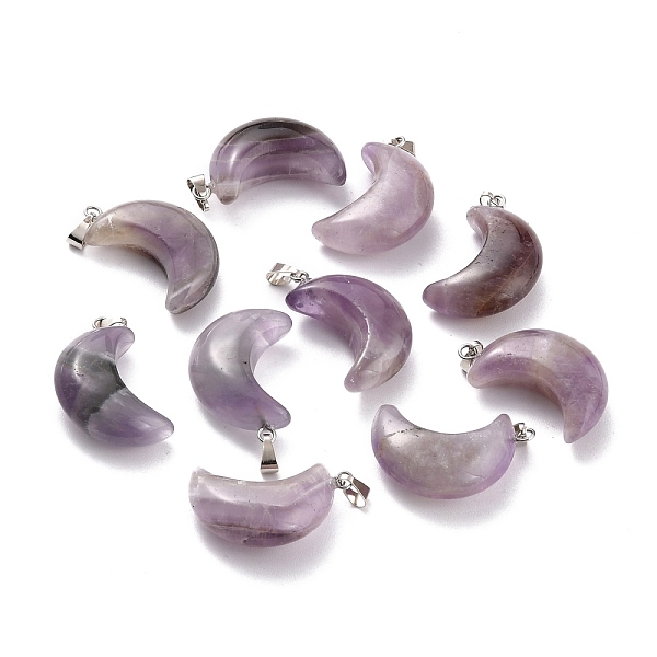 PandaHall Natural Amethyst Pendants, with Platinum Brass Loops, Moon, 29x18~21x7~10mm, Hole: 6x3mm Amethyst Moon
PandaHall Natural Amethyst Pendants, with Platinum Brass Loops, Moon, 29x18~21x7~10mm, Hole: 6x3mm Amethyst Moon