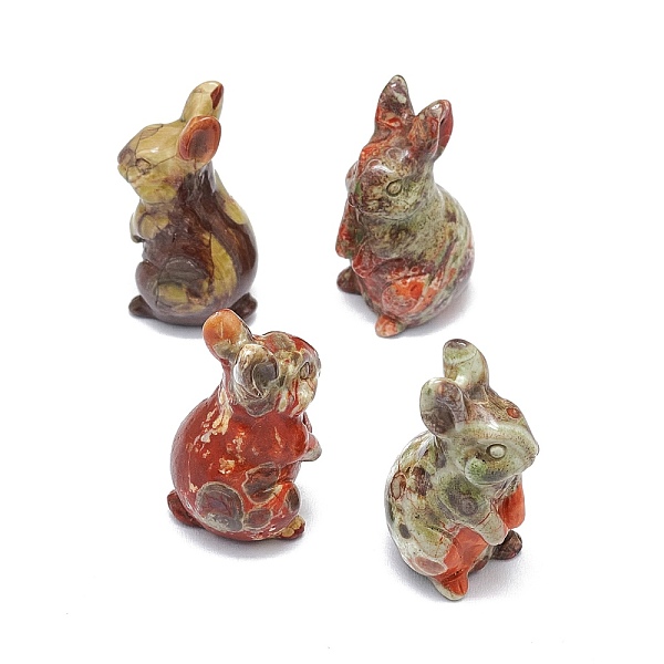 PandaHall Natural Ocean Jasper Sculpture Display Decorations, for Home Office Desk, Rabbit, 17~19x17~18.5x32~37mm Ocean Jasper Rabbit
PandaHall Natural Ocean Jasper Sculpture Display Decorations, for Home Office Desk, Rabbit, 17~19x17~18.5x32~37mm Ocean Jasper Rabbit