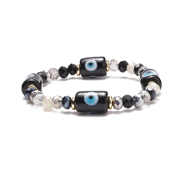 PandaHall Column with Evil Eye Lampwork & Glass Beaded Stretch Bracelet for Women, Black, Inner Diameter: 1-7/8 inch(4.7cm) Lampwork Evil...
PandaHall Column with Evil Eye Lampwork & Glass Beaded Stretch Bracelet for Women, Black, Inner Diameter: 1-7/8 inch(4.7cm) Lampwork Evil...