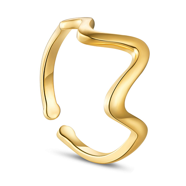 PandaHall SHEGRACE 925 Sterling Silver Cuff Rings, Open Rings, with Heartbeat, Size 8, Golden, 18mmPacking Size: 53x53x37mm Sterling Silver
PandaHall SHEGRACE 925 Sterling Silver Cuff Rings, Open Rings, with Heartbeat, Size 8, Golden, 18mmPacking Size: 53x53x37mm Sterling Silver