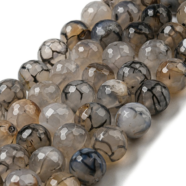 PandaHall Faceted Natural Dragon Veins Agate Beads Strands, Round, Dyed & Heated, Gray, 12mm, Hole: 1.6mm, about 31pcs/strand, 14.76''...
PandaHall Faceted Natural Dragon Veins Agate Beads Strands, Round, Dyed & Heated, Gray, 12mm, Hole: 1.6mm, about 31pcs/strand, 14.76''...