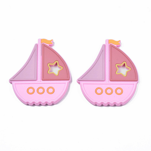 PandaHall Food Grade Eco-Friendly Silicone Beads, Baby Chew Teething, Boat, Pearl Pink, 90x78.5x8.5mm, Hole: 14x17mm Silicone Others
PandaHall Food Grade Eco-Friendly Silicone Beads, Baby Chew Teething, Boat, Pearl Pink, 90x78.5x8.5mm, Hole: 14x17mm Silicone Others