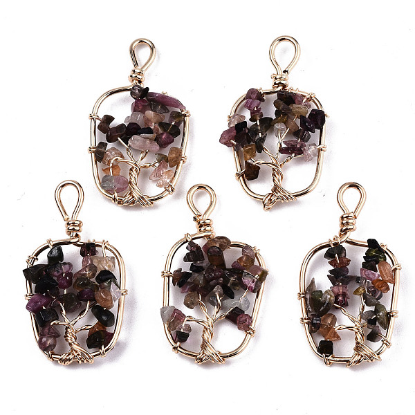PandaHall Natural Tourmaline Pendants, Light Gold Tone Brass Wire Wrapped, Tree, Bottle, 41x21~22x4mm, Hole: 4mm Tourmaline Bottle
PandaHall Natural Tourmaline Pendants, Light Gold Tone Brass Wire Wrapped, Tree, Bottle, 41x21~22x4mm, Hole: 4mm Tourmaline Bottle
