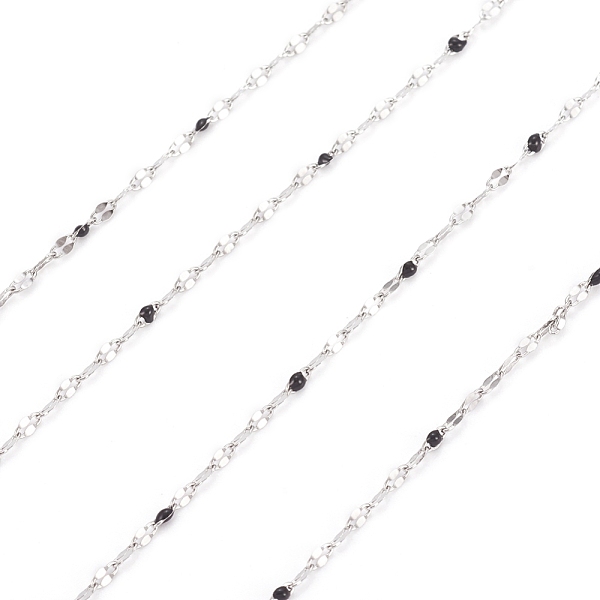 PandaHall Handmade Stainless Steel Dapped Chains, Cable Chains, with Enamel and Spool, Soldered, Flat Oval, Long-Lasting Plated, Black...
PandaHall Handmade Stainless Steel Dapped Chains, Cable Chains, with Enamel and Spool, Soldered, Flat Oval, Long-Lasting Plated, Black...