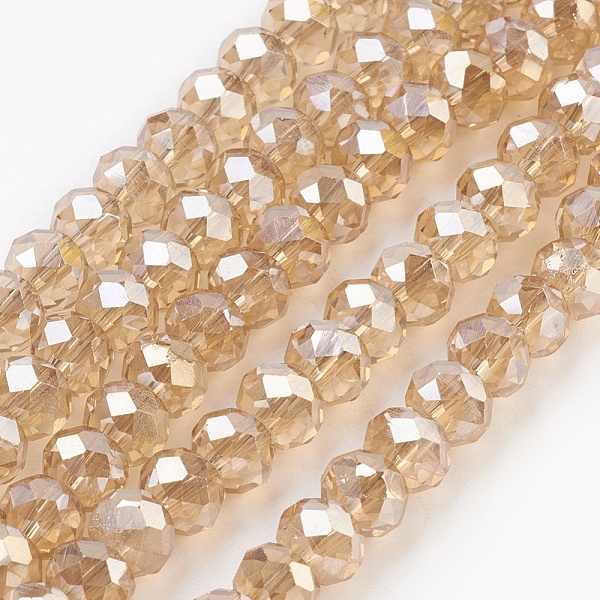 PandaHall Electroplate Glass Beads Strands, Pearl Luster Plated, Faceted, Rondelle, Navajo White, 6x4~5mm, Hole: 0.8~1mm, about..., Orange
PandaHall Electroplate Glass Beads Strands, Pearl Luster Plated, Faceted, Rondelle, Navajo White, 6x4~5mm, Hole: 0.8~1mm, about..., Orange