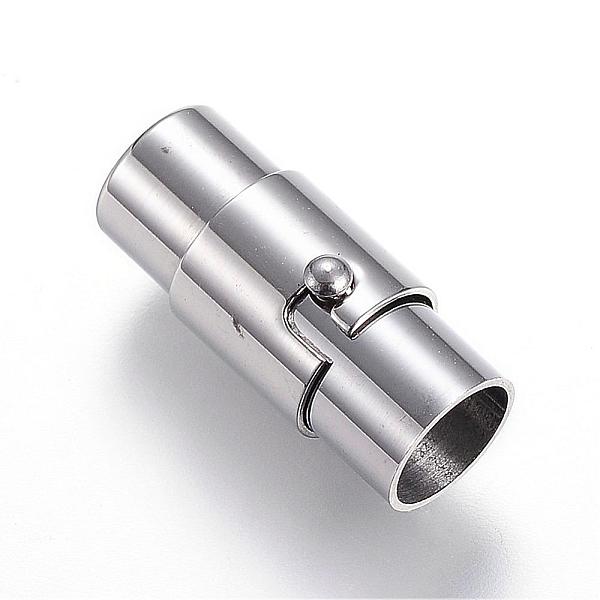 PandaHall 304 Stainless Steel Locking Tube Magnetic Clasps, Column, Stainless Steel Color, 18x8mm, Hole: 6mm 304 Stainless Steel Column
PandaHall 304 Stainless Steel Locking Tube Magnetic Clasps, Column, Stainless Steel Color, 18x8mm, Hole: 6mm 304 Stainless Steel Column