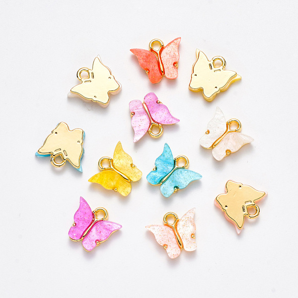 PandaHall Alloy Pendants, with Resin and Glitter Powder, Butterfly, Golden, Mixed Color, 13x13~15x3.5mm, Hole: 2mm Alloy+Resin Butterfly..., Multicolor
PandaHall Alloy Pendants, with Resin and Glitter Powder, Butterfly, Golden, Mixed Color, 13x13~15x3.5mm, Hole: 2mm Alloy+Resin Butterfly..., Multicolor