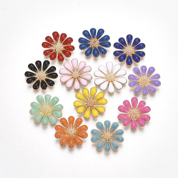 PandaHall Alloy Enamel Cabochons, Flower, Golden, Mixed Color, 18x3.5mm Alloy+Enamel Flower Multicolor
PandaHall Alloy Enamel Cabochons, Flower, Golden, Mixed Color, 18x3.5mm Alloy+Enamel Flower Multicolor