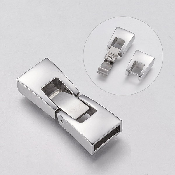 PandaHall 304 Stainless Steel Snap Lock Clasps, Smooth Surface, Stainless Steel Color, 26x10x5mm, Hole: 2.5x8mm 304 Stainless Steel
PandaHall 304 Stainless Steel Snap Lock Clasps, Smooth Surface, Stainless Steel Color, 26x10x5mm, Hole: 2.5x8mm 304 Stainless Steel