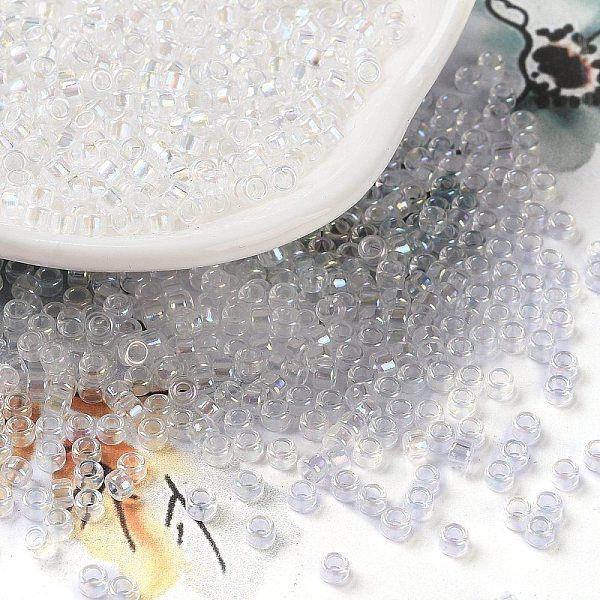 PandaHall Transparent Colours AB Glass Seed Beads, Cylinder, Clear AB, 2.5x1.7mm, Hole: 1.2mm Glass White
PandaHall Transparent Colours AB Glass Seed Beads, Cylinder, Clear AB, 2.5x1.7mm, Hole: 1.2mm Glass White