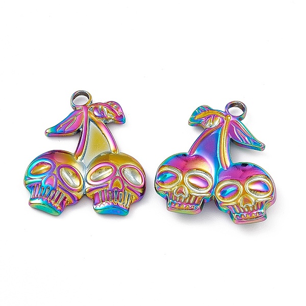 PandaHall Ion Plating(IP) 304 Stainless Steel Pendants, Skull Charm, Rainbow Color, 25x21.5x3mm, Hole: 3mm 304 Stainless Steel Skull
PandaHall Ion Plating(IP) 304 Stainless Steel Pendants, Skull Charm, Rainbow Color, 25x21.5x3mm, Hole: 3mm 304 Stainless Steel Skull